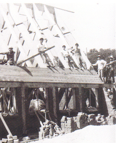 Members building a church